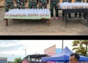 Satgas Pamtas Yonarmed 11 Kostrad Bagikan Takjil kepada Masyarakat di Perbatasan