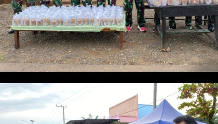 Satgas Pamtas Yonarmed 11 Kostrad Bagikan Takjil kepada Masyarakat di Perbatasan