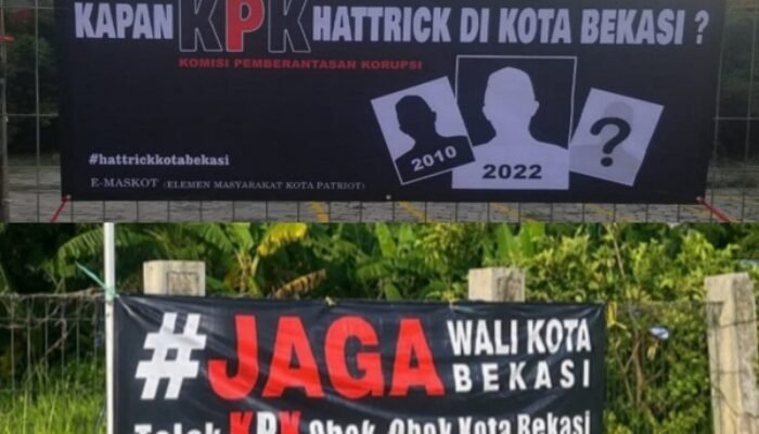 Pro-Kontra Spanduk KPK Hattrick, Warga Bekasi Desak Penegakan Hukum