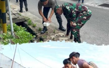 Aksi Bersih ASRI, Polres Lingga Gandeng TNI dan Satpol PP