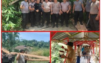 Dukung Akses Warga,Polresta Deli Serdang Laksanakan Renovasi Jembatan Presisi Merah Putih Kuala Sabah