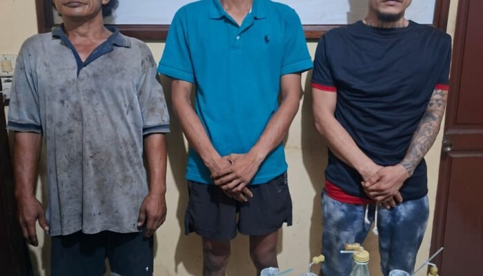 Unit Reskrim Polsek Tanjung Morawa Berhasil Membekuk Tiga Orang Pria Terduga Pelaku Penyalahgunaan Narkotika Jenis Sabu