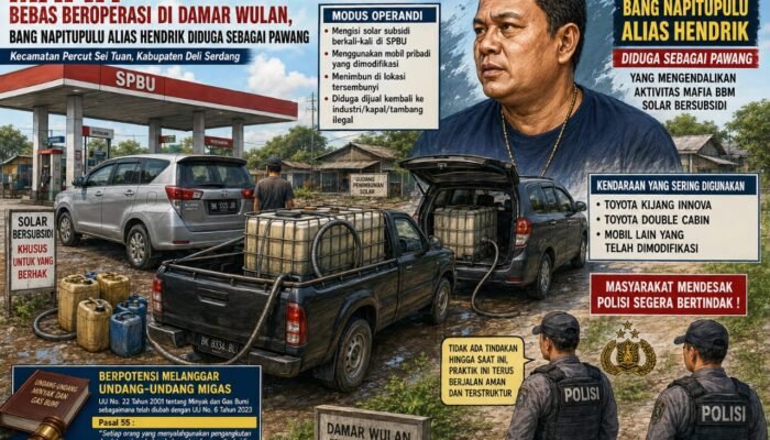 Mafia BBM Solar Bersubsidi Di Damar Wulan Percut Sei Tuan Kini Beroperasi Kembali, APH Serta BAIS Segera Bertindak Untuk Menutup Dan Menangkap Pemilik